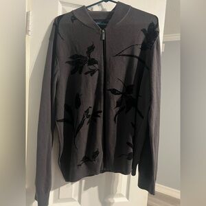 Perry Ellis Black Floral Jacket